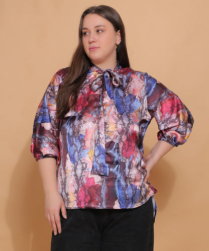 Mystic Garden Satin Top