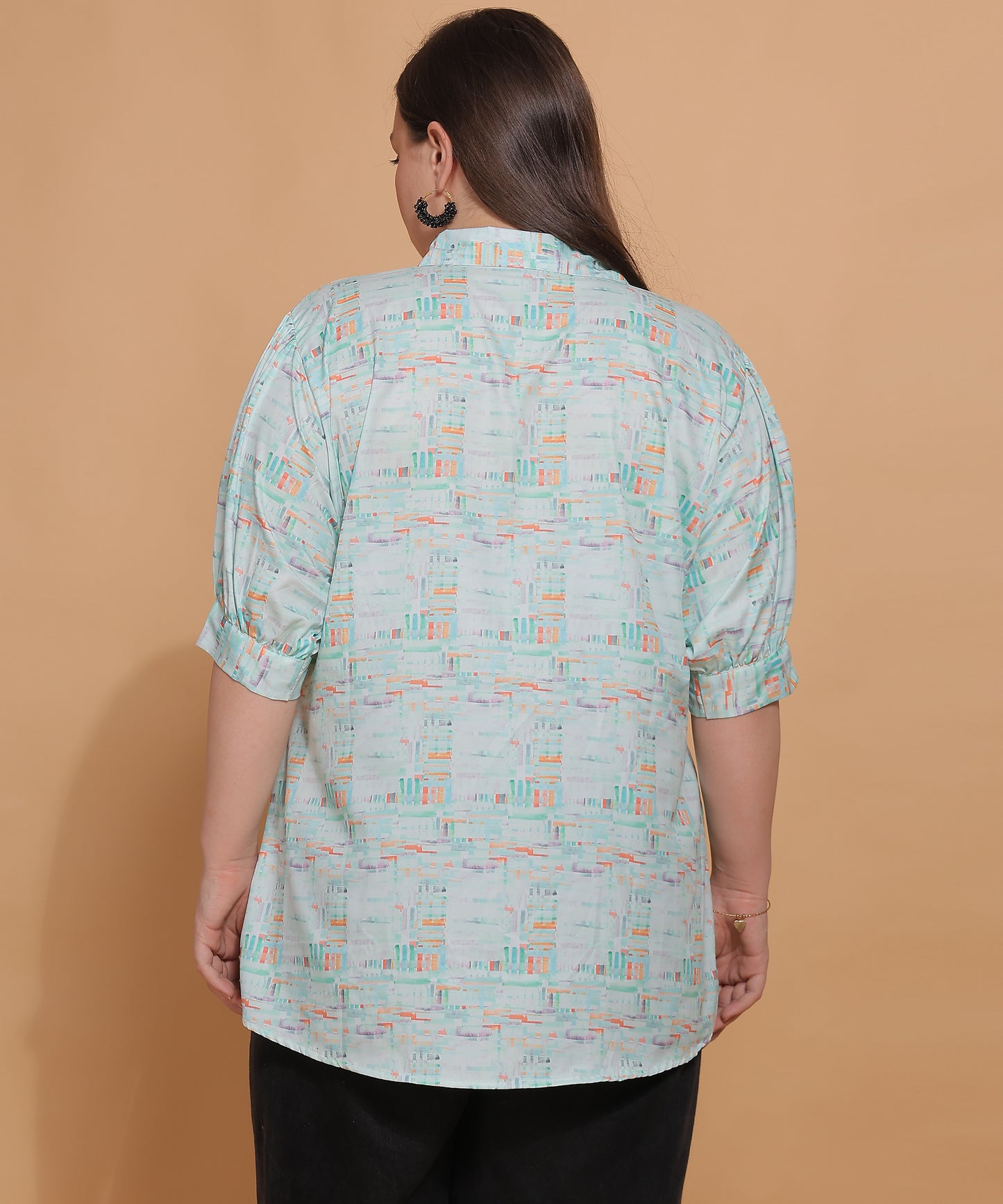 Mint Watercolor Shirt with Bottom