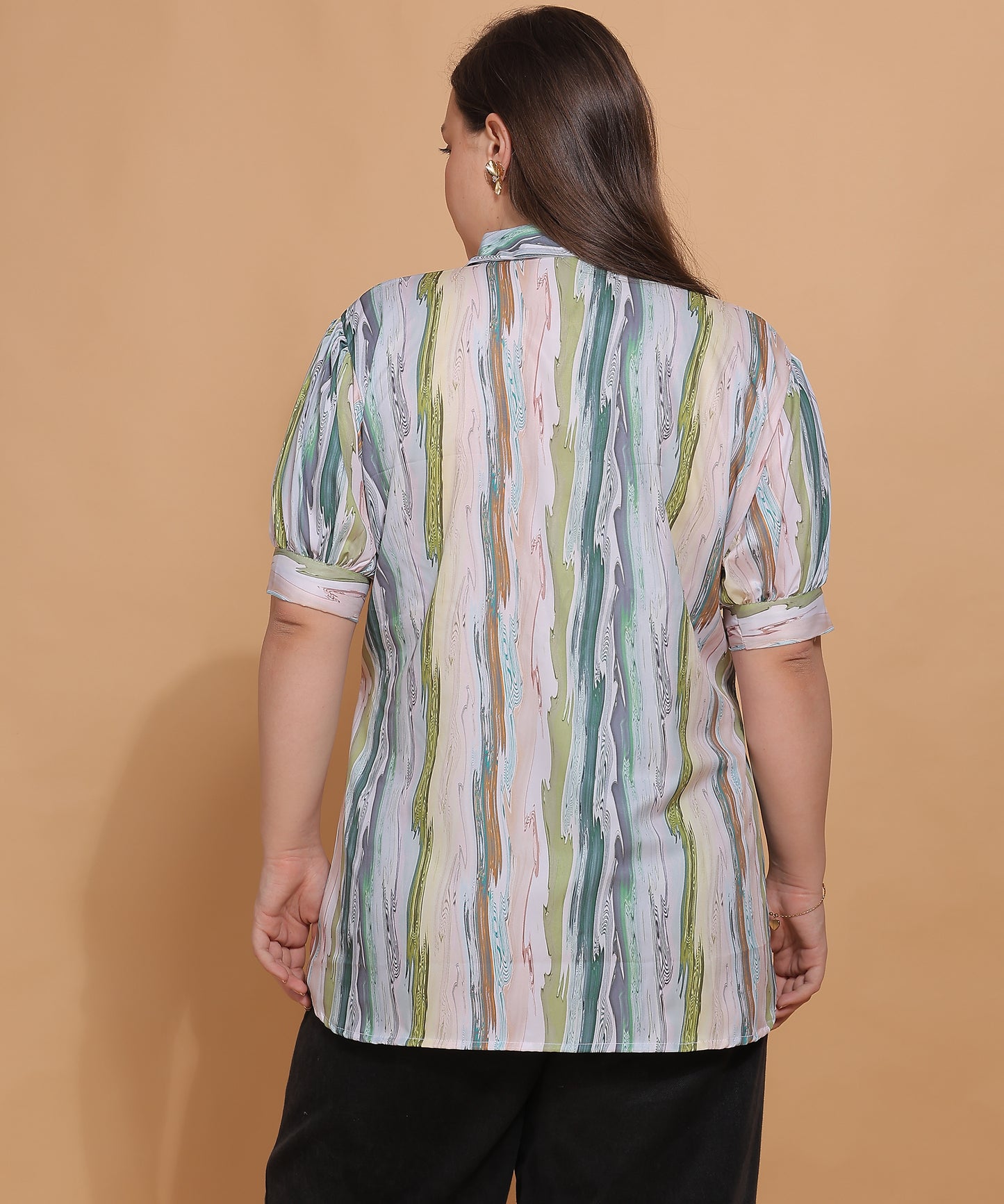 Wavy Stripes Relaxed Fit Shirt – Pastel Hues