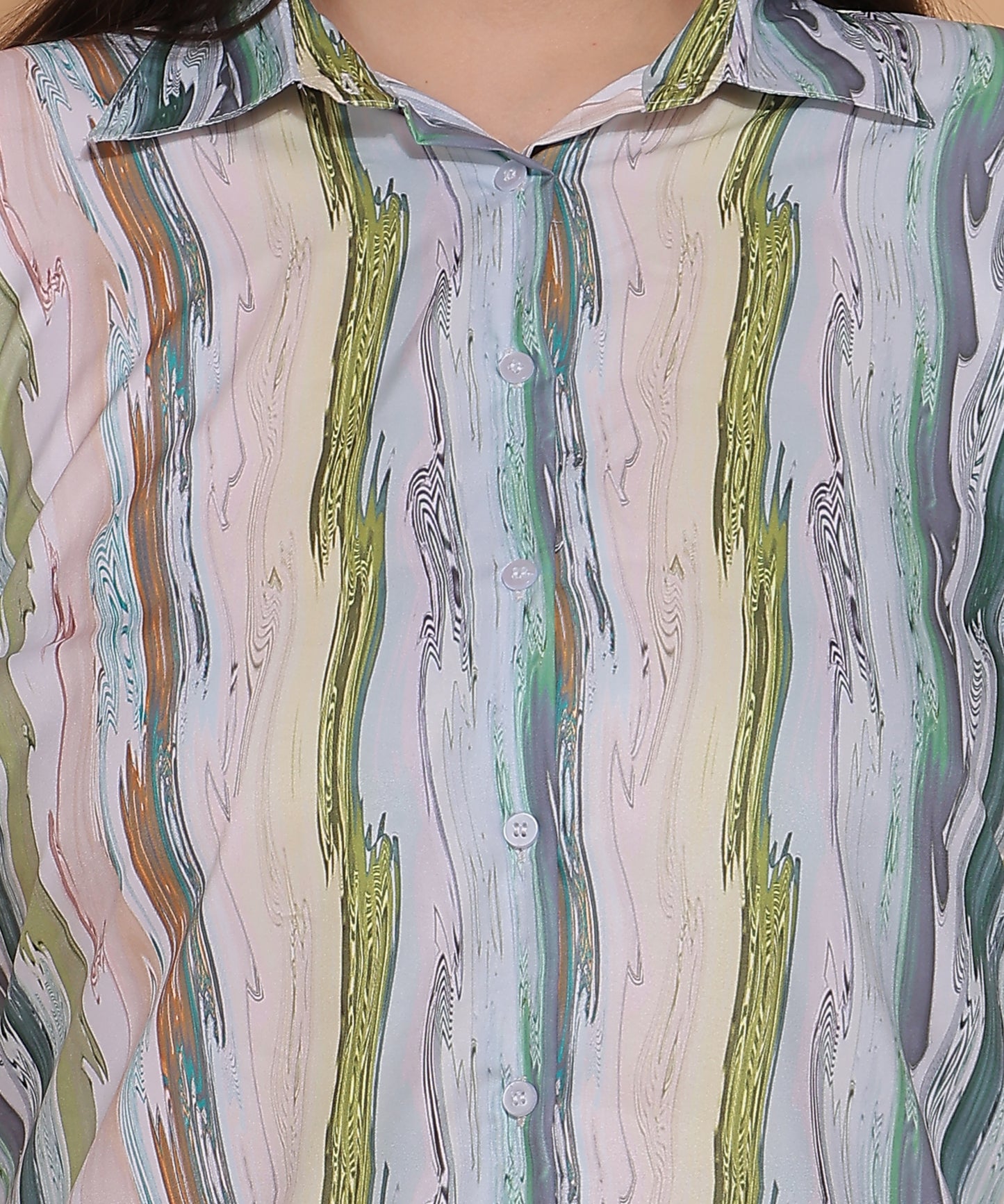 Wavy Stripes Relaxed Fit Shirt – Pastel Hues