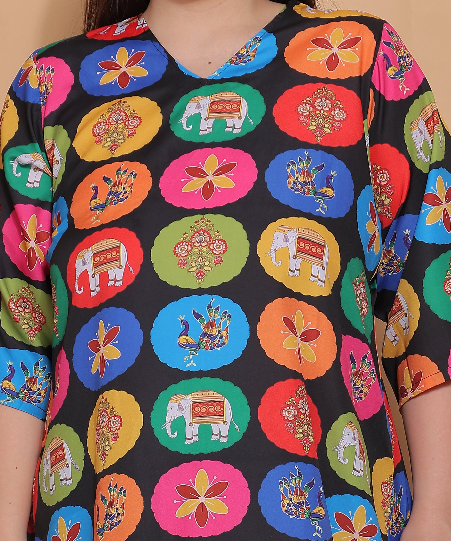 Jaipur Joy Elephant Long Top